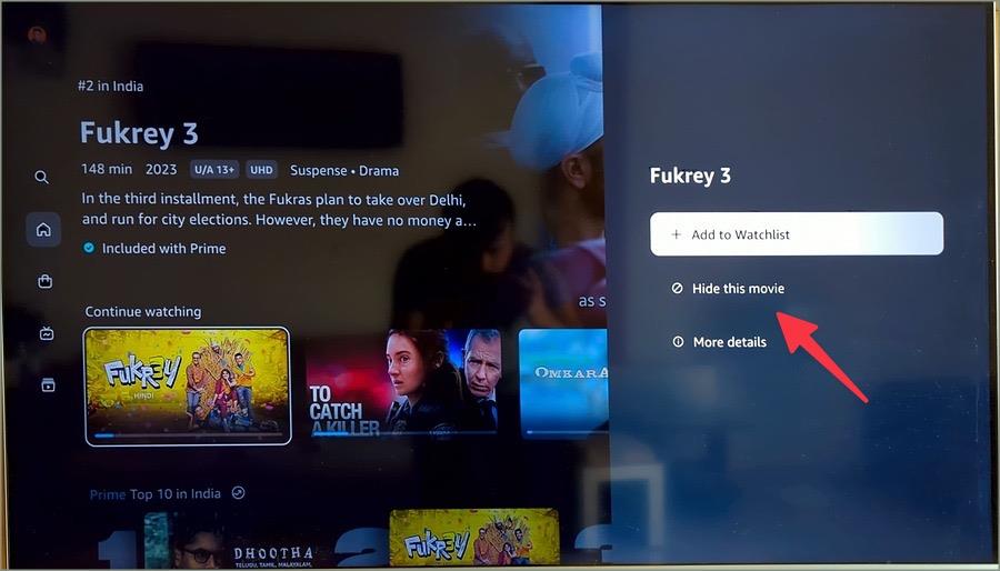 如何清除在 Amazon Prime Video 上繼續觀看