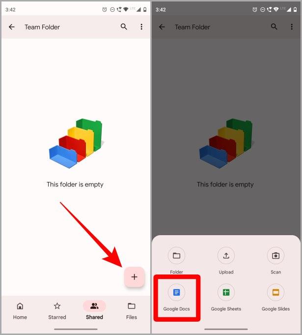 將 Google 文件新增至行動和網路版 Google 雲端硬碟中的共用資料夾的 2 種方法