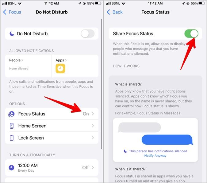 iOS 17 和 16 訊息中的通知靜音意味著什麼