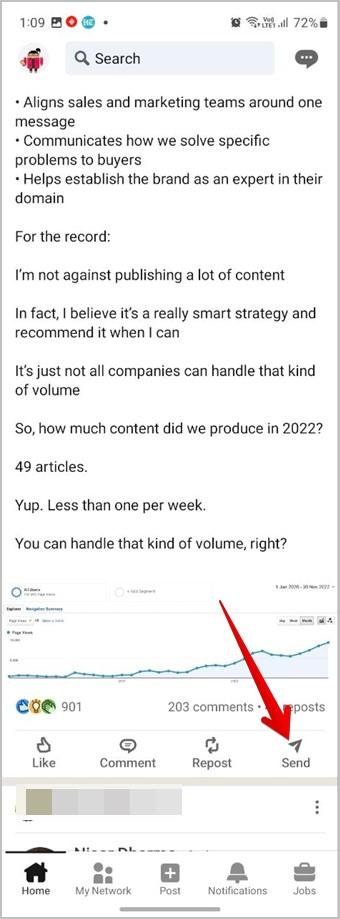 如何從 LinkedIn 貼文複製文字或 URL