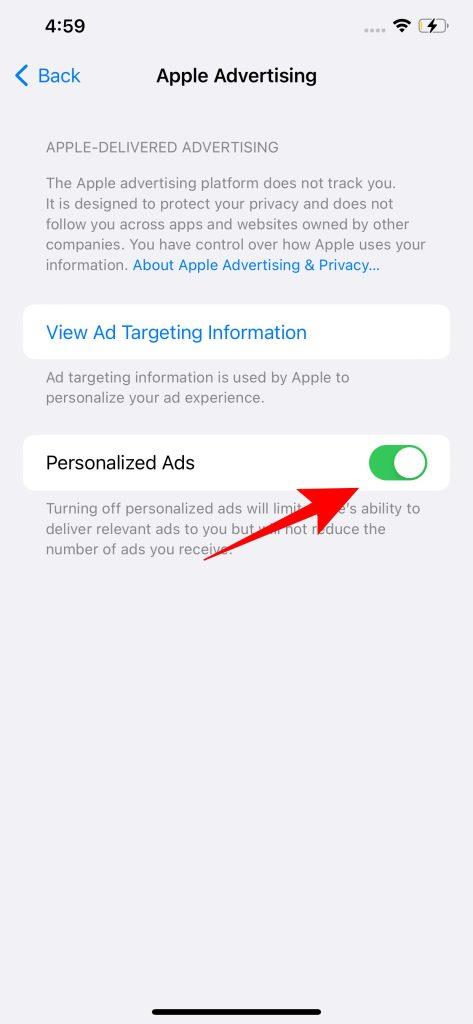 如何關閉 iPhone 上的個人化廣告
