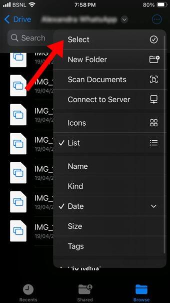 如何將 Google Drive 中的多張照片儲存到 iPhone