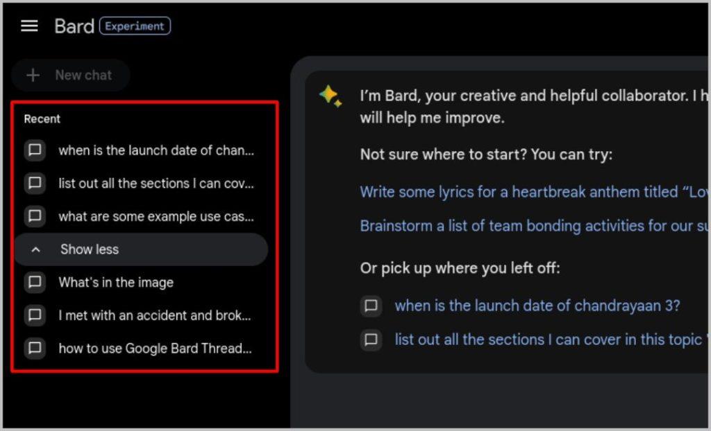 如何分享 Google Bard 對話