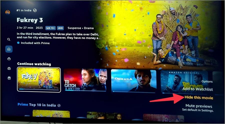 如何清除在 Amazon Prime Video 上繼續觀看
