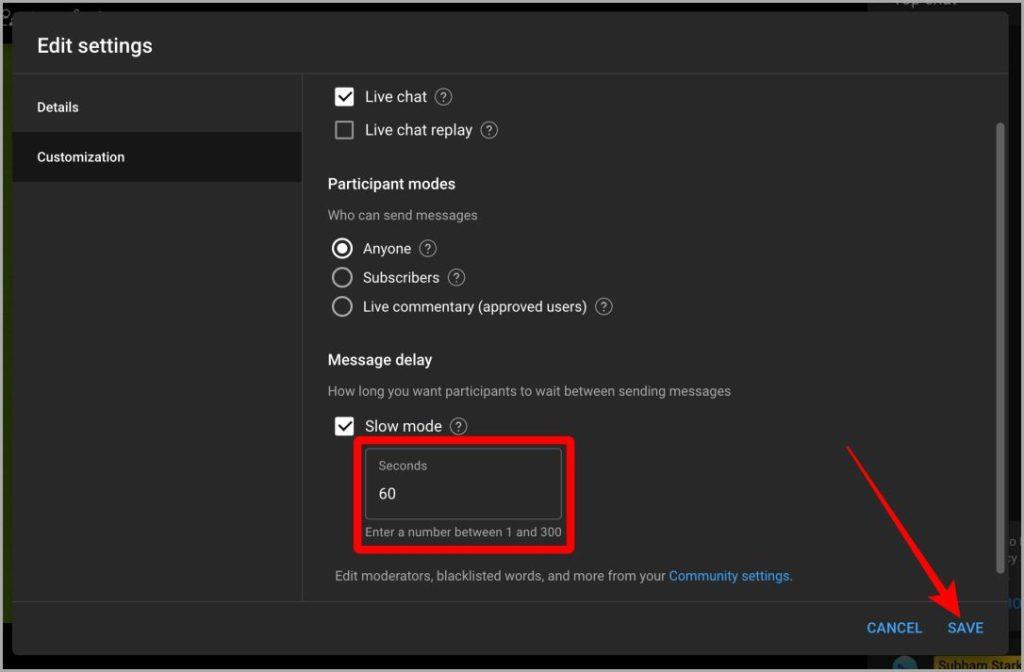 如何在 YouTube 即時聊天中啟用慢速模式