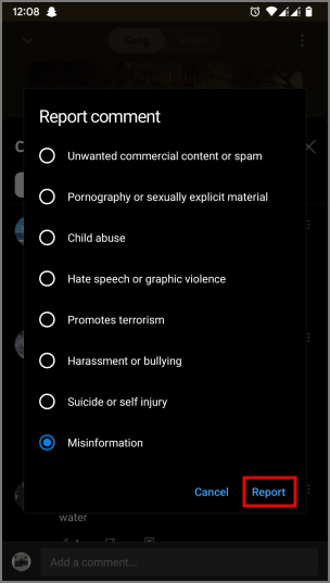 如何評論行動裝置上 YouTube Music 中的歌曲和視頻