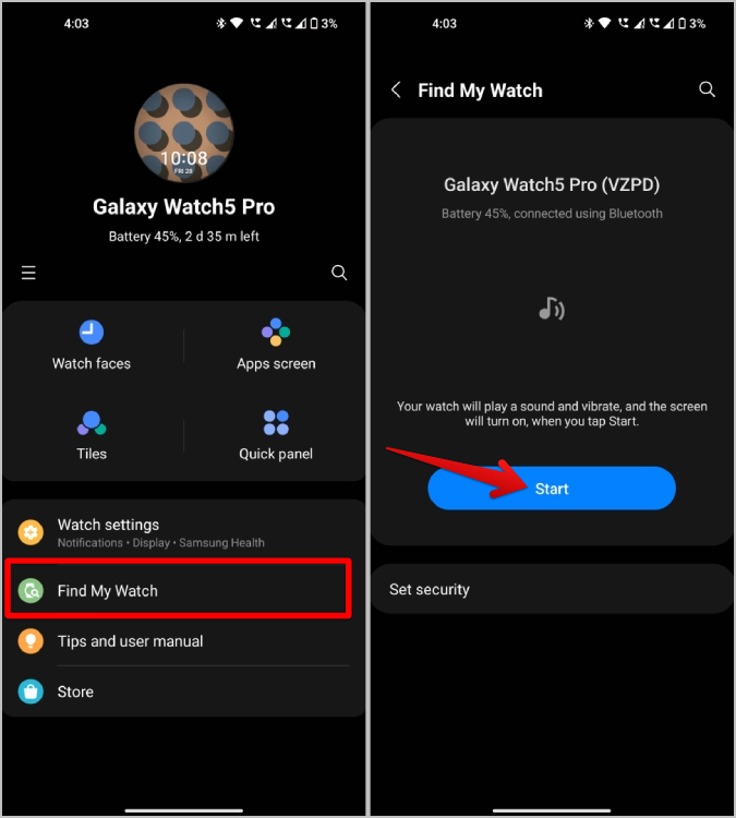 如何使用 Samsung Galaxy Watch 尋找我的手機，反之亦然