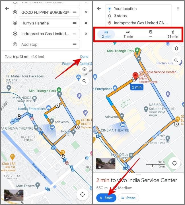 如何在 Google 地圖上規劃具有多個網站的路線