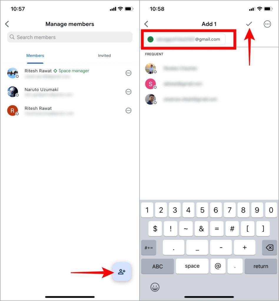 如何在行動裝置上的 Google Chat 中建立空間