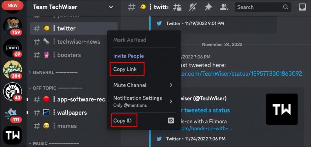 如何複製 Discord 設定檔、頻道、伺服器、訊息 ID 和鏈接