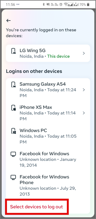 如何在所有裝置上登出 Facebook