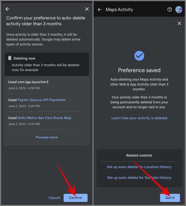 如何存取和刪除您的所有 Google 活動