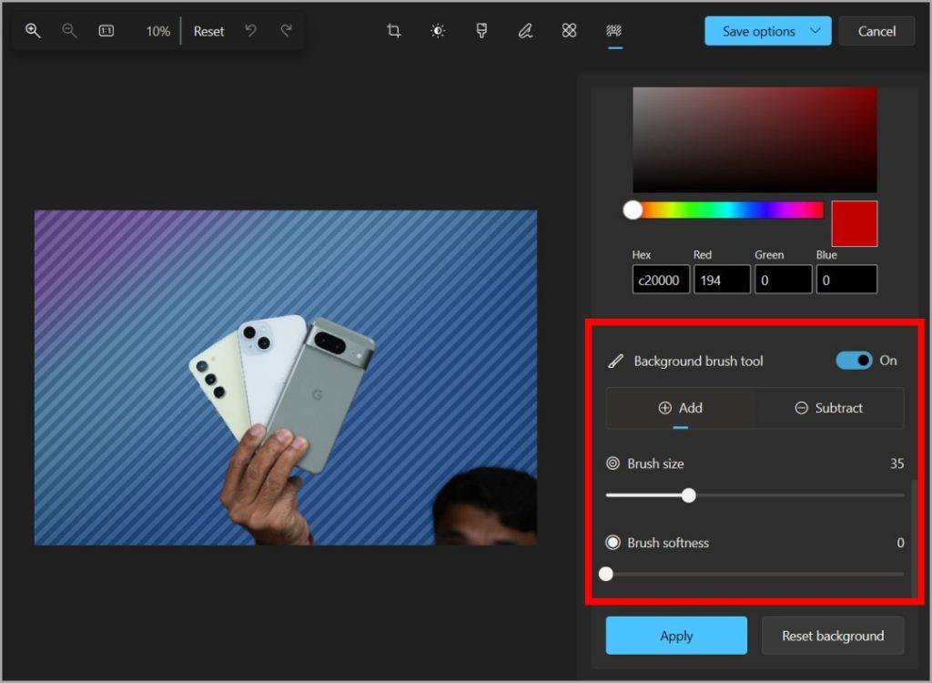 如何在 Windows 照片應用程式中使背景透明