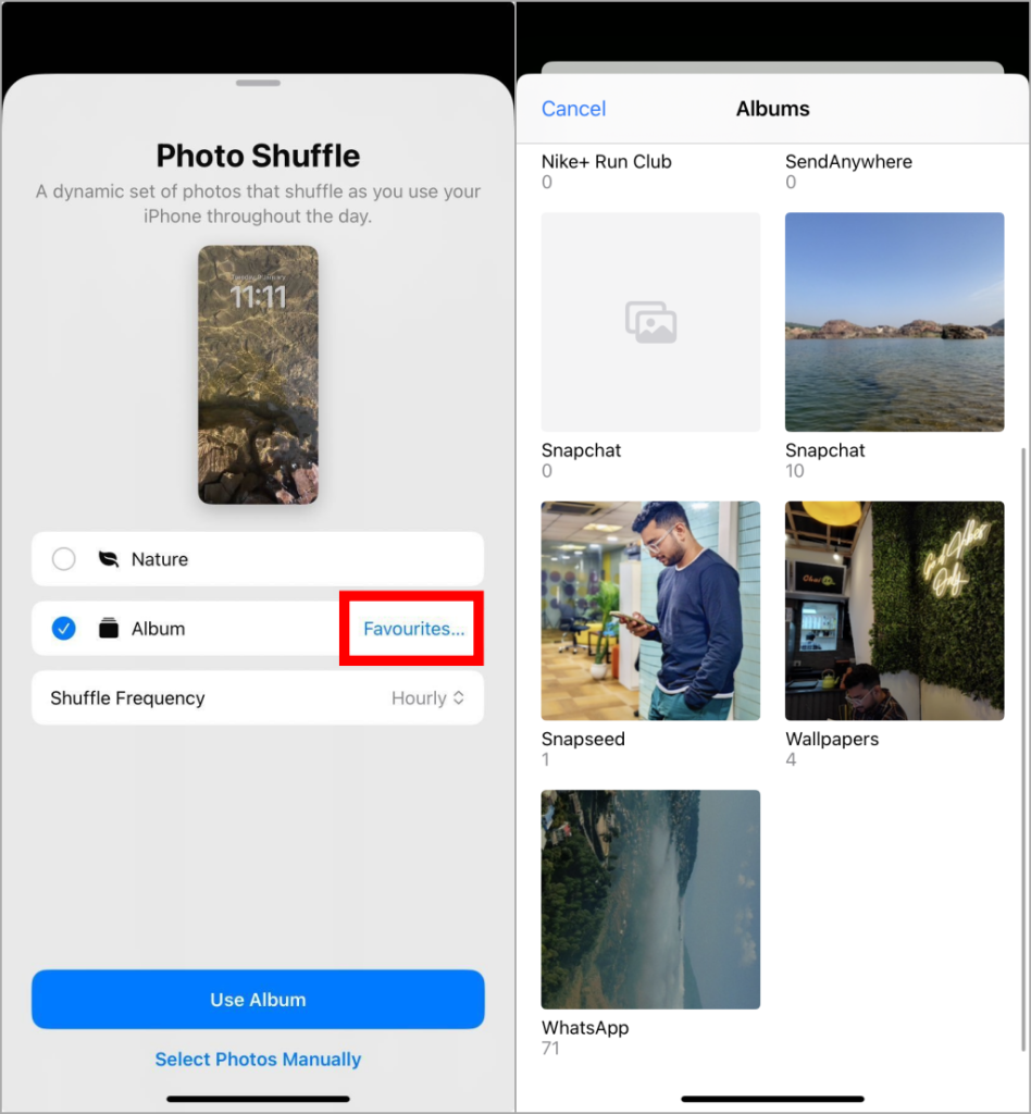 如何將專輯設定為 iPhone 桌布