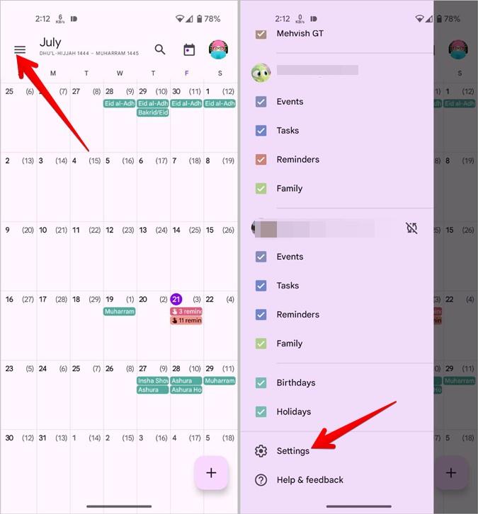 如何從 Google 和三星日曆新增/刪除假期