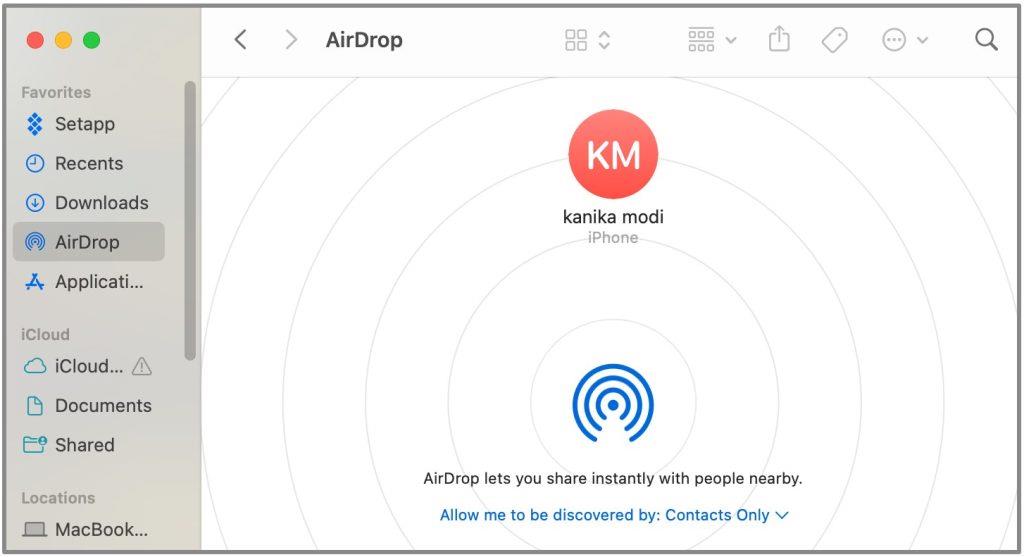 如何在 MacBook 上使用 AirDrop