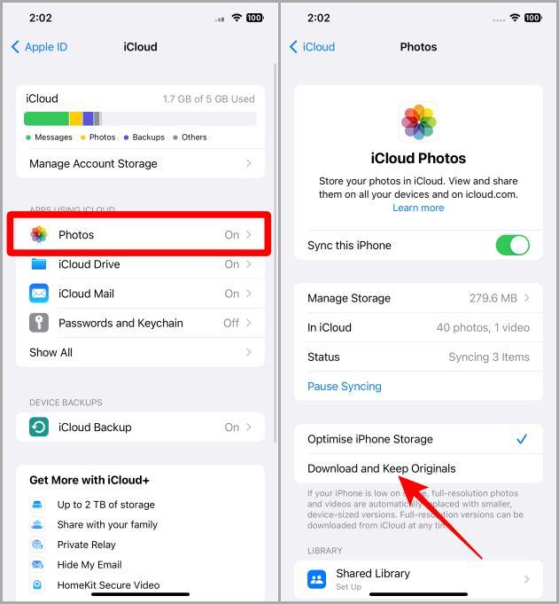 如何從 iCloud 取得 iPhone 上的全解析度照片