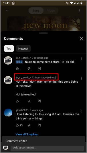 如何評論行動裝置上 YouTube Music 中的歌曲和視頻