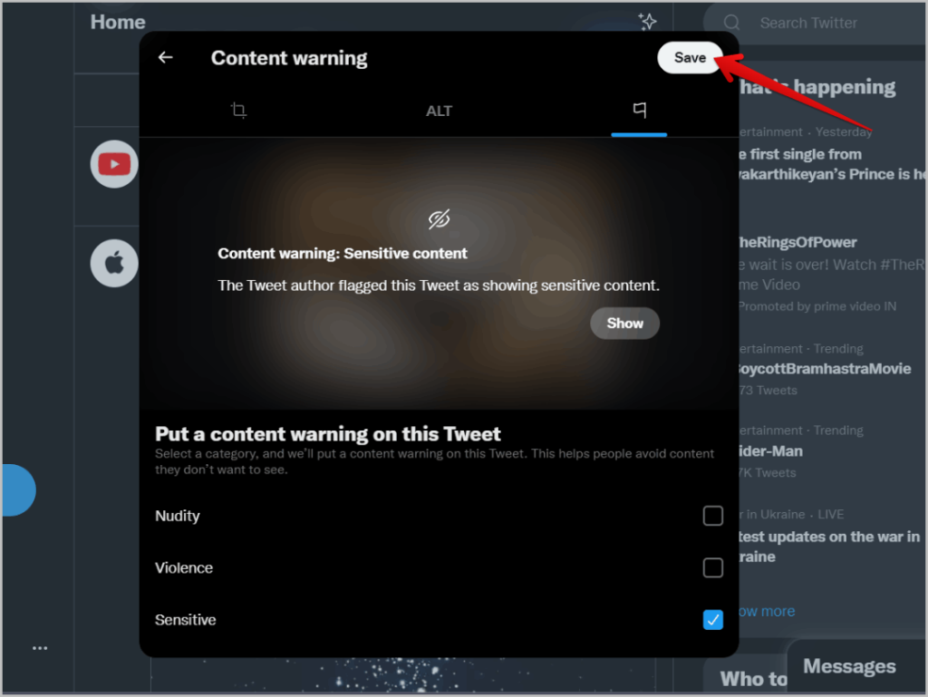 如何在 Twitter 上查看、發布和過濾敏感內容