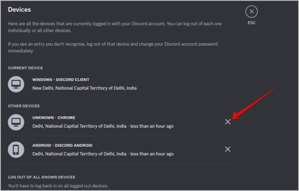 如何在所有裝置上退出 Discord