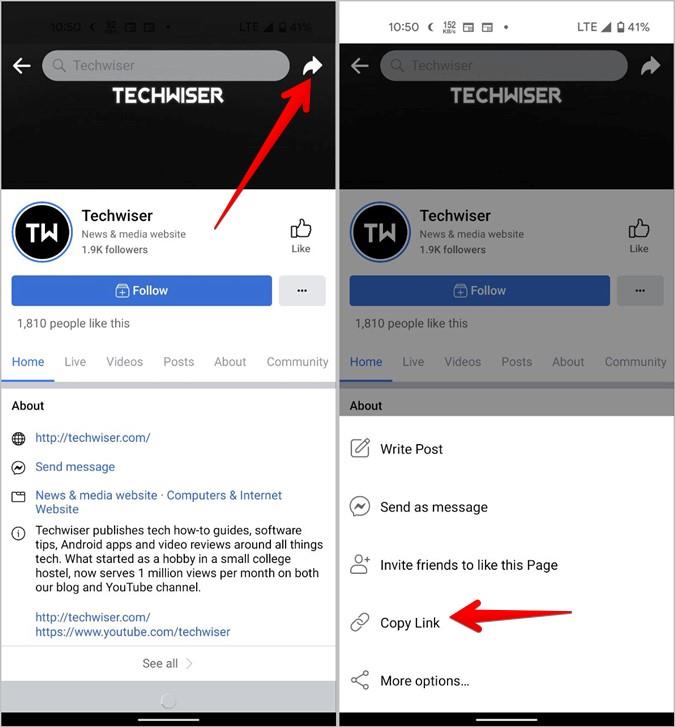 如何尋找和分享個人資料、貼文等的 Facebook URL。