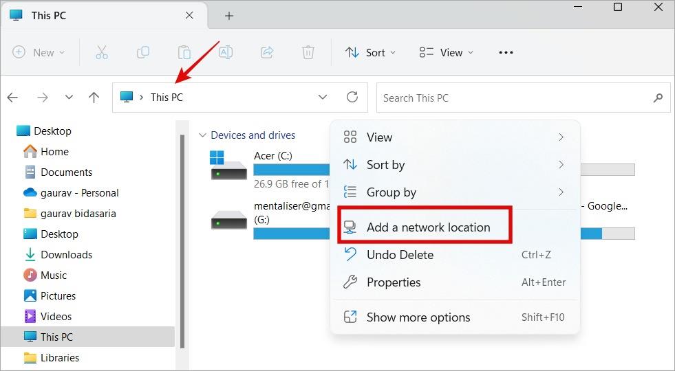 如何在 Windows 10/11 上將任何自訂資料夾新增至此電腦