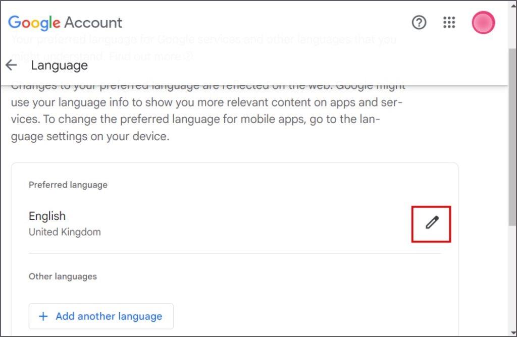 如何變更 Google 帳戶中的語言
