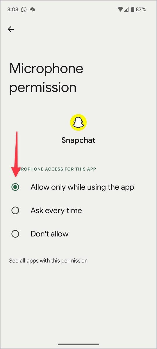 Snapchat 麥克風無法運作的 10 個修復