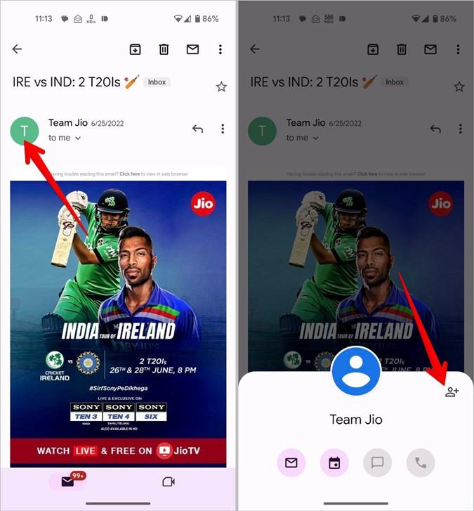 如何將電子郵件新增至 Gmail 中的聯絡人列表