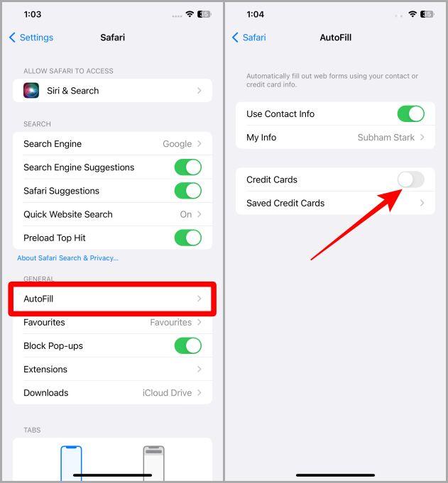如何在 iPhone 上的 Safari 瀏覽器中新增、刪除和更新信用卡