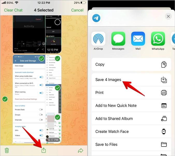 如何從 Telegram 下載多張照片或視頻