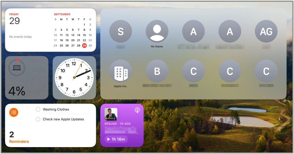 如何在 macOS Sonoma 上新增和自訂小工具