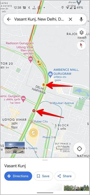 Google 地圖中的各種圖示和符號有何意義