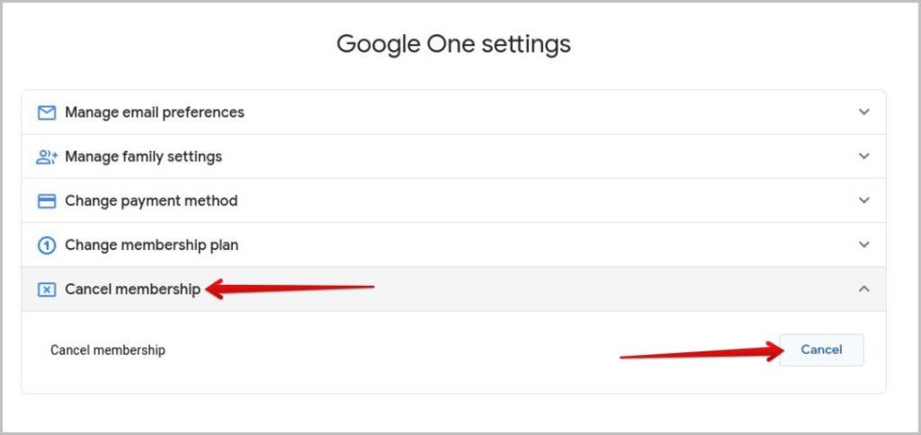 取消 Google One 訂閱後會發生什麼