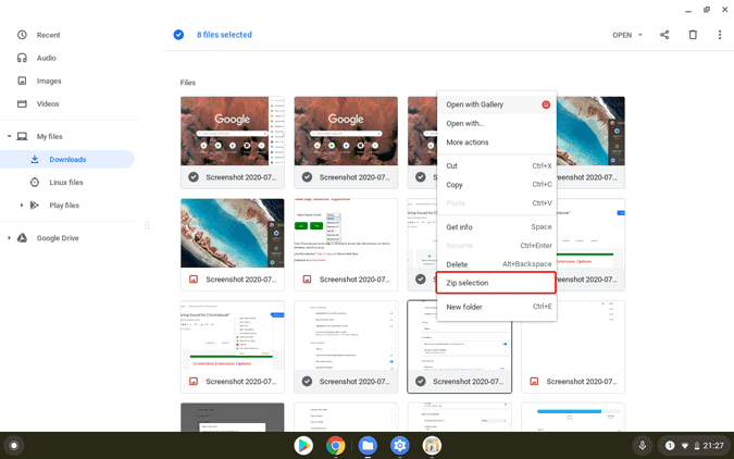 如何在 Chromebook 上壓縮和解壓縮文件