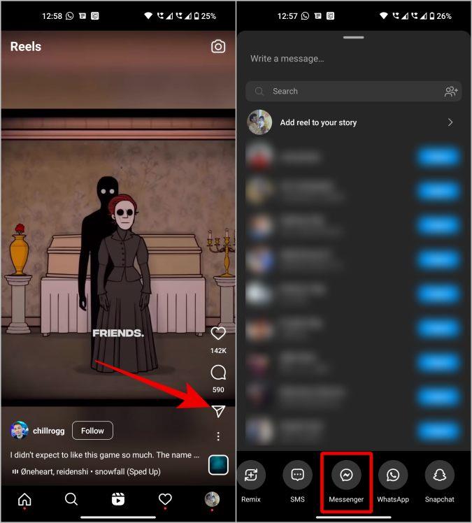 如何在 Facebook、頁面、群組和 Messenger 上分享 Instagram Reels