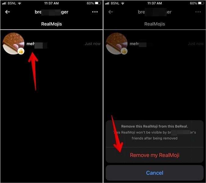如何更改或刪除 BeReal 表情符號