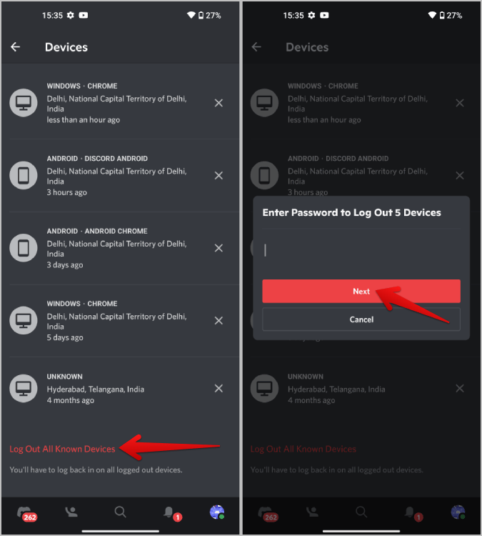 如何檢查我的 Discord 帳號登入位置