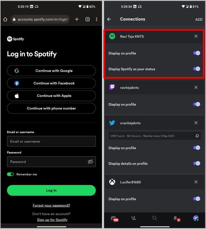 如何在 Discord 狀態上顯示 Spotify