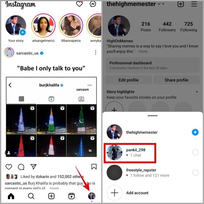 如何在 Instagram 上新增和切換多個帳戶