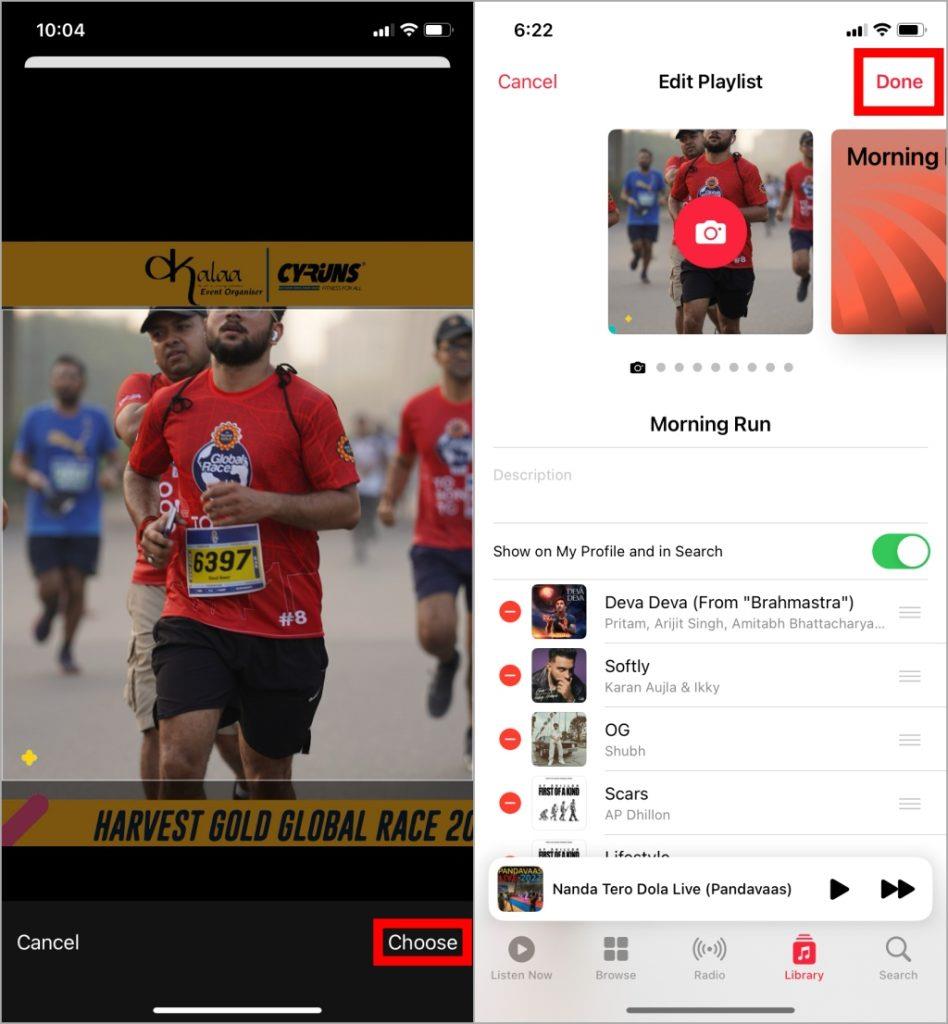 如何更改 Apple Music 上的播放清單封面