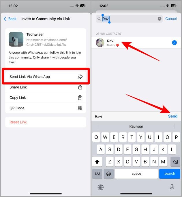 如何在 iOS 和 Android 上邀請某人加入 Whatsapp 社區