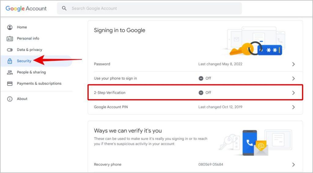 如何在 Gmail/Google 上啟用雙重認證