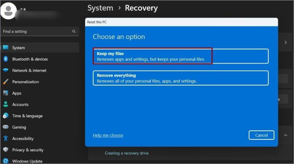 重設 Windows 11 電腦時會發生什麼