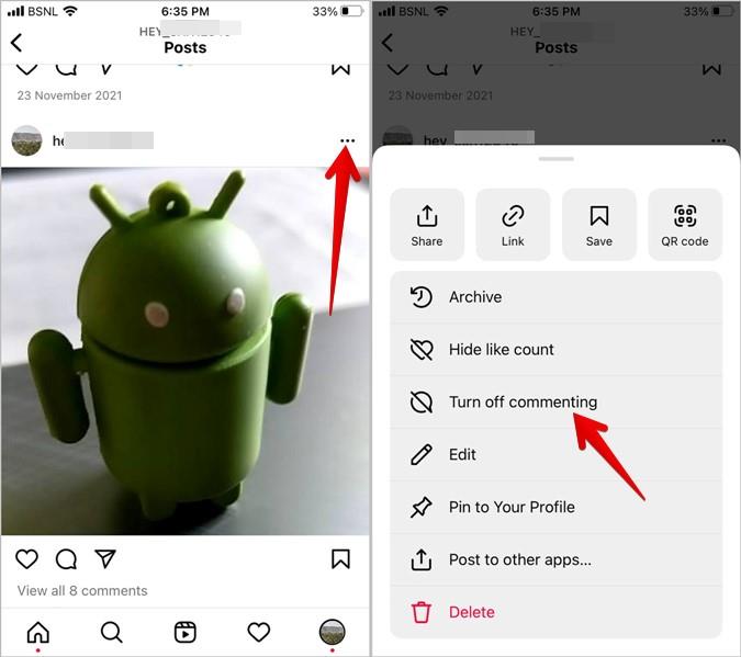 如何關閉 Instagram 貼文、直播、廣告或影片的評論