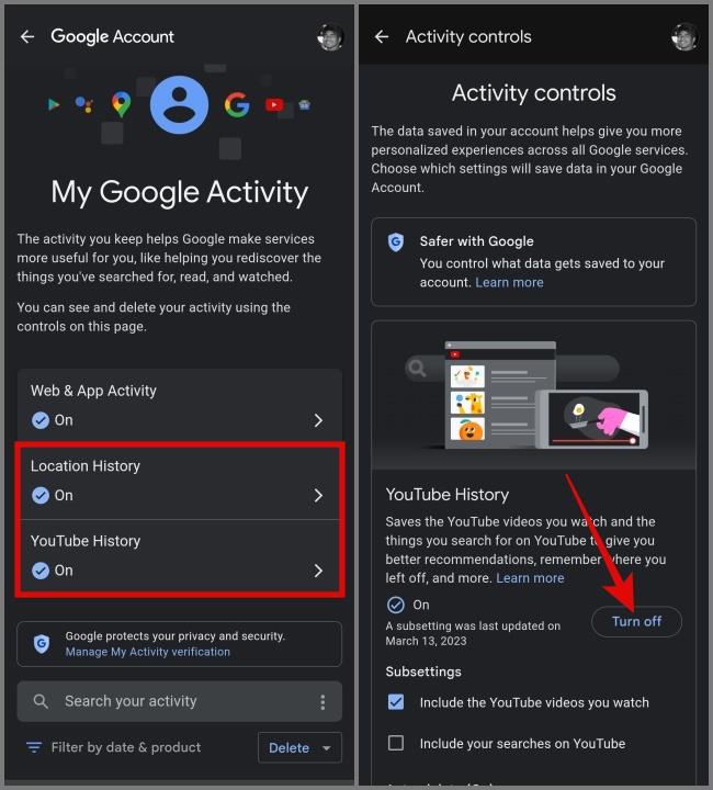 如何存取和刪除您的所有 Google 活動