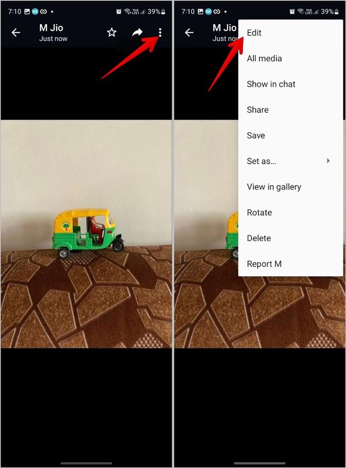 如何在 WhatsApp 照片中新增箭頭或圓圈