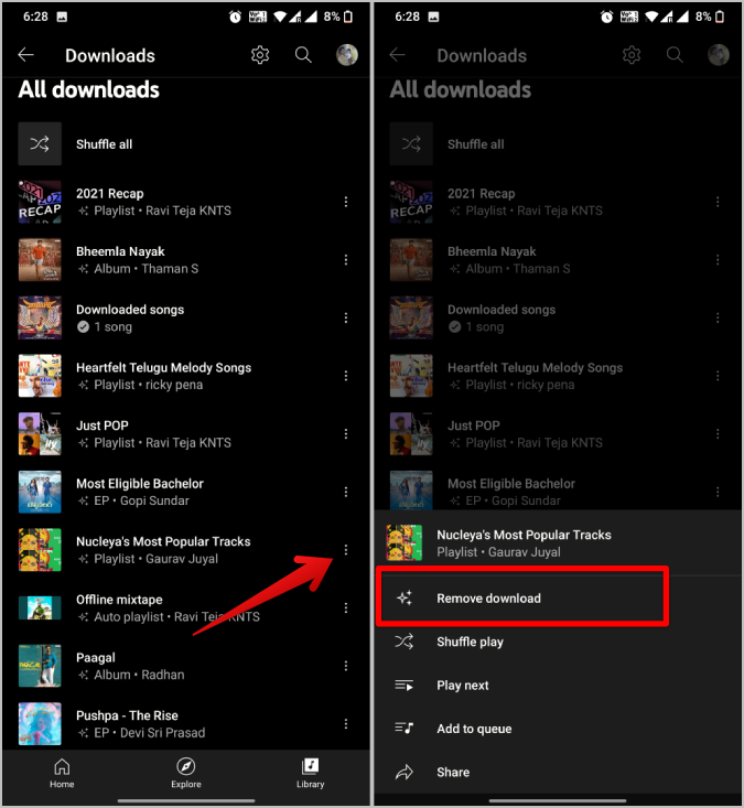 如何啟用/停用 YouTube 和 YouTube Music 上的智慧下載