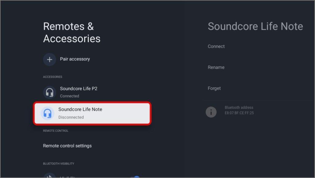 如何將藍牙音訊裝置與 Google TV 連接