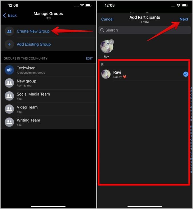 如何在 WhatsApp 社群中新增或刪除群組